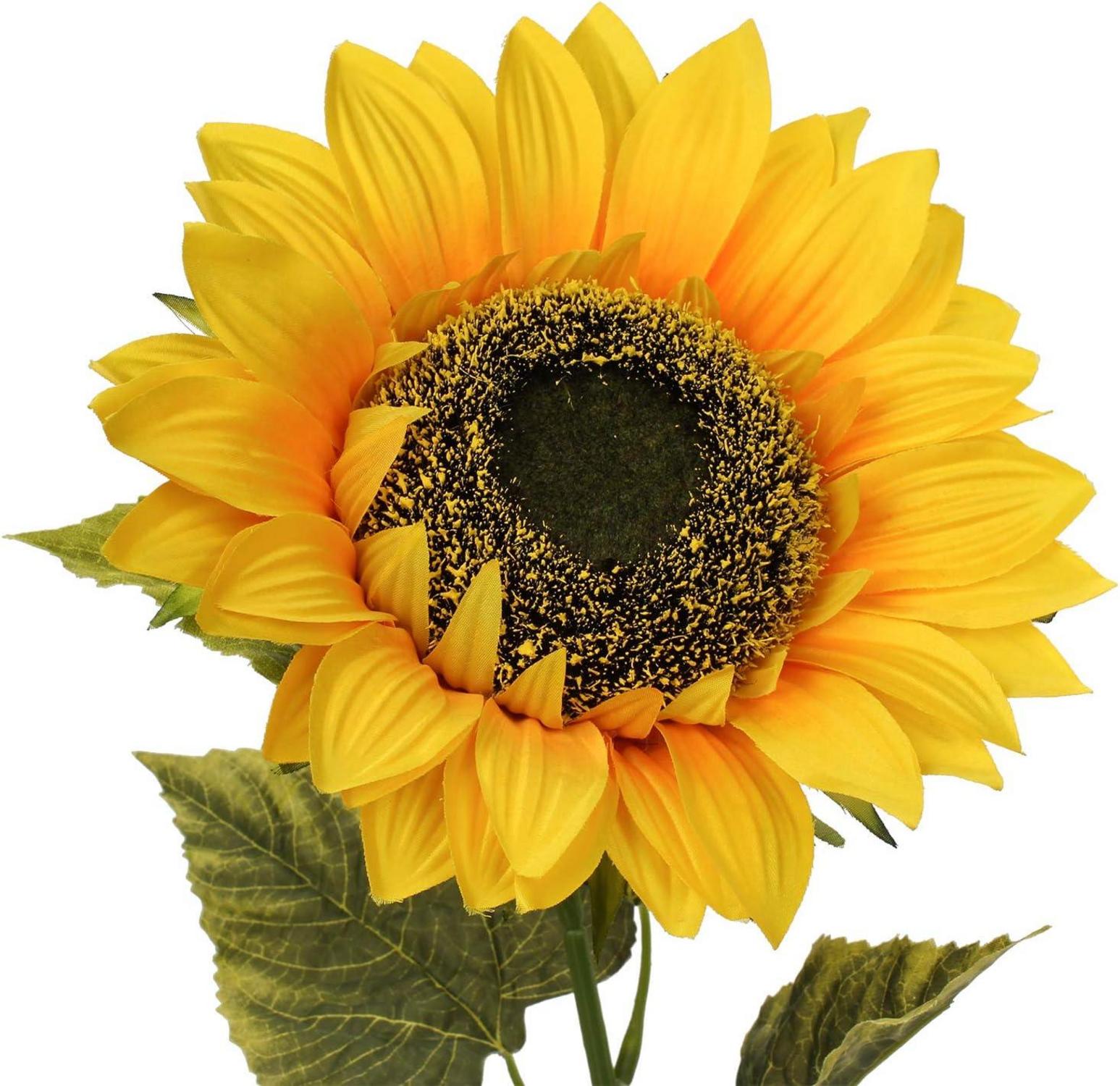 Künstliche Sonnenblumen Set Kunstblumen Deko Hochzeit Party 3er 22,8cm