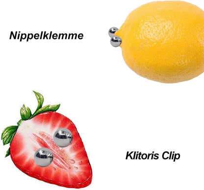 Nippelsauger & Magnetische Nippelklemmen Set, Brust Stimulation BDSMAGE