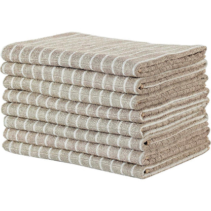 8er-Set Bambus Microfaser Geschirrtücher 45x65cm Khaki