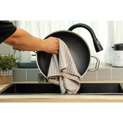 8er-Set Bambus Microfaser Geschirrtücher 45x65cm Khaki