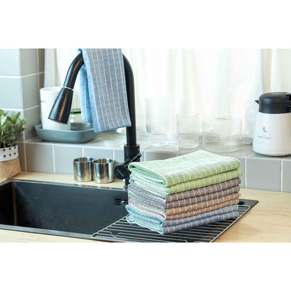 8er-Set Bambus Microfaser Geschirrtücher 45x65cm Khaki