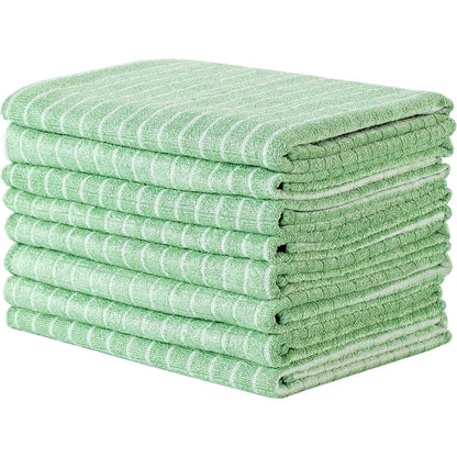 8er-Set Bambus Microfaser Geschirrtücher Grün 45x65cm