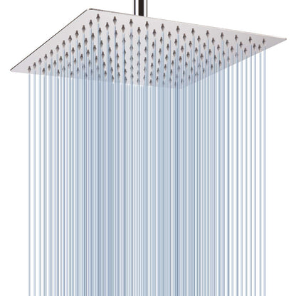 30cm Quadratischer Edelstahl Duschkopf Chrom – Hochdruck & Komfort