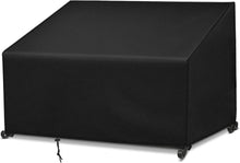 Gartenbank Abdeckung 3-Sitzer, 420D Wasserdicht, UV-Beständig, Schwarz