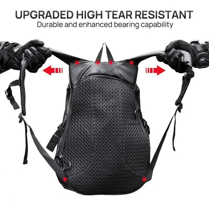 ILM Motorradrucksack Wasserdicht Schwarz Große Kapazität