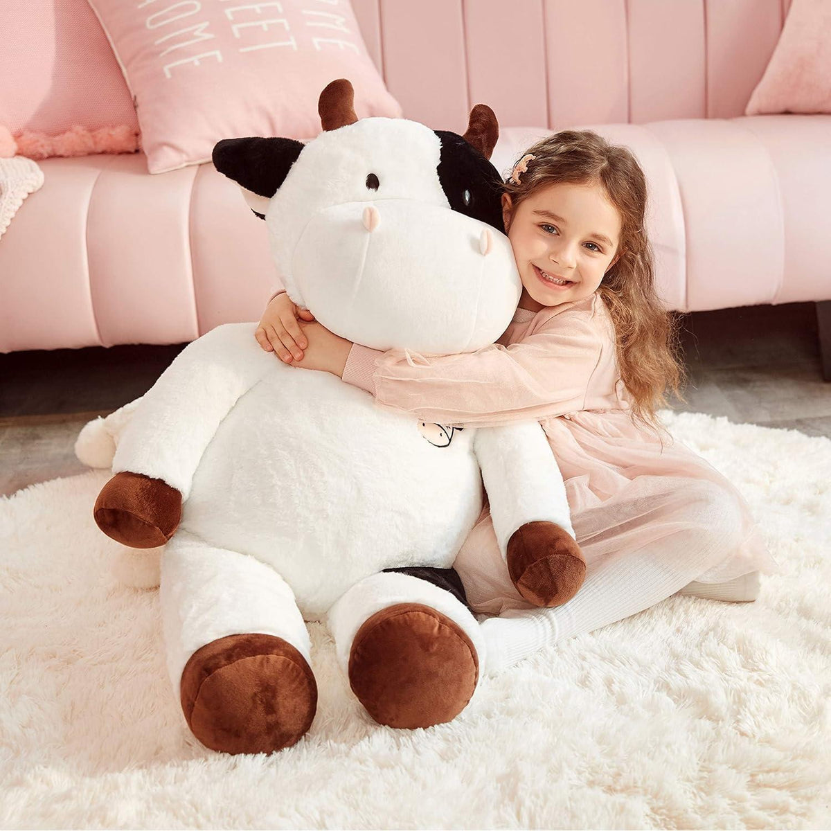 Riesige Kuschelkuh 78cm - Weiches Plüschtier für Kinder
