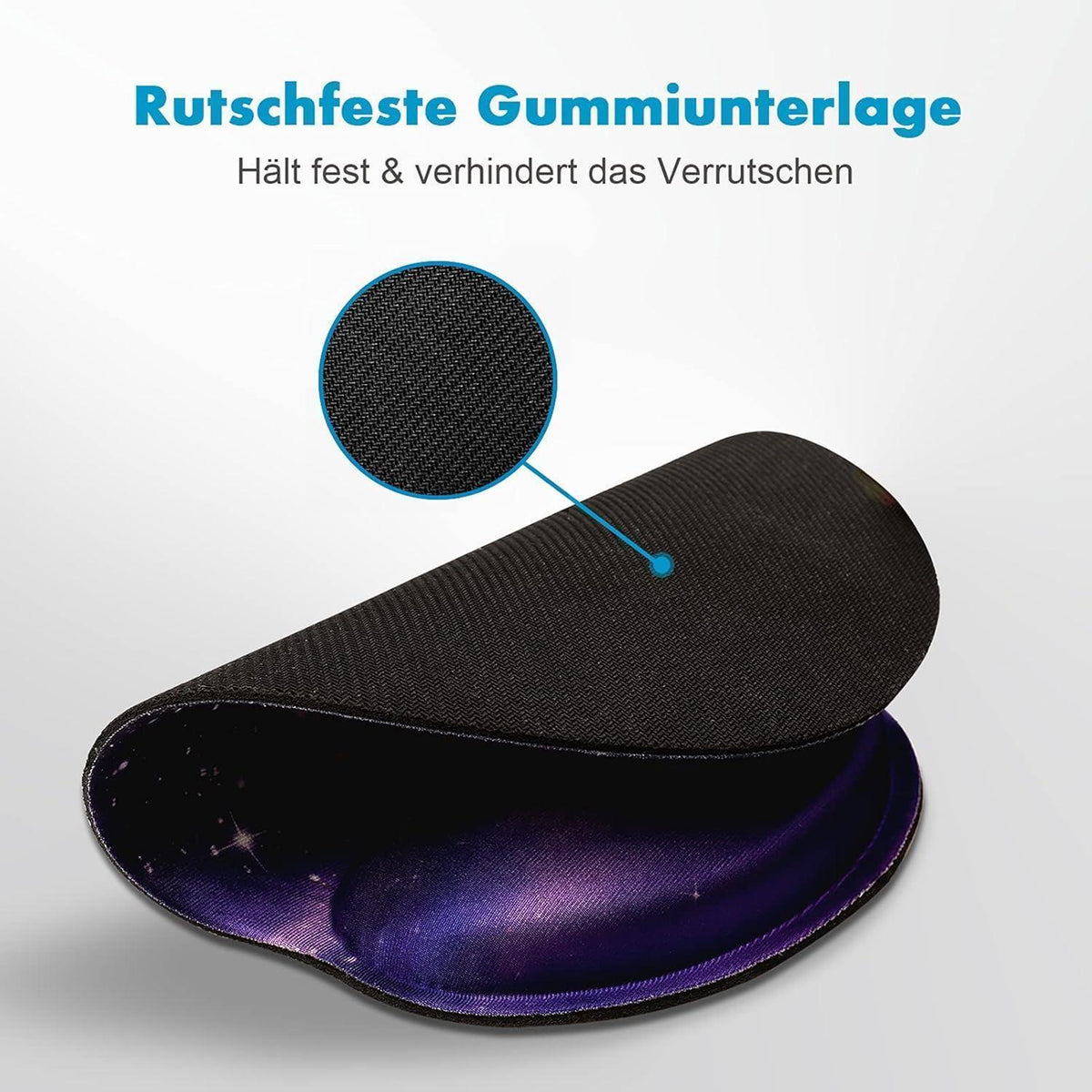 Ergonomisches Mauspad mit Handauflage, rutschfest, für Büro & Gaming