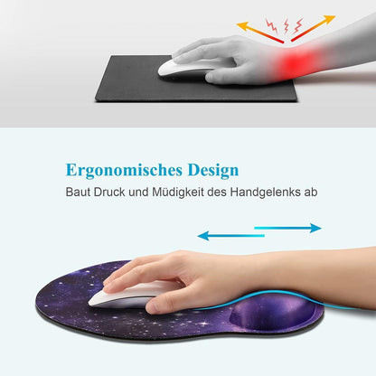 Ergonomisches Mauspad mit Handauflage, rutschfest, für Büro & Gaming