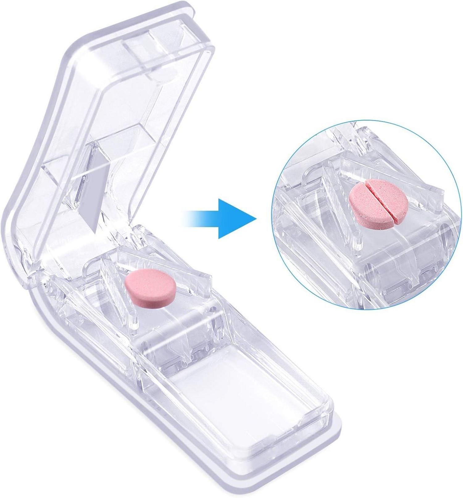 Tablettenteiler für Groß und Klein | Vitamin Medizin | Transparent