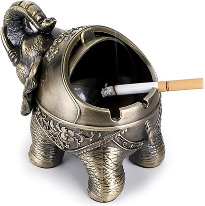 Vintage Elefant Aschenbecher mit Deckel für Drinnen und Draußen