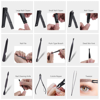 Maniküre Pediküre Set 18-teilig Nagelknipser Edelstahl