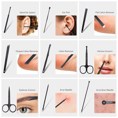 Maniküre Pediküre Set 18-teilig Nagelknipser Edelstahl