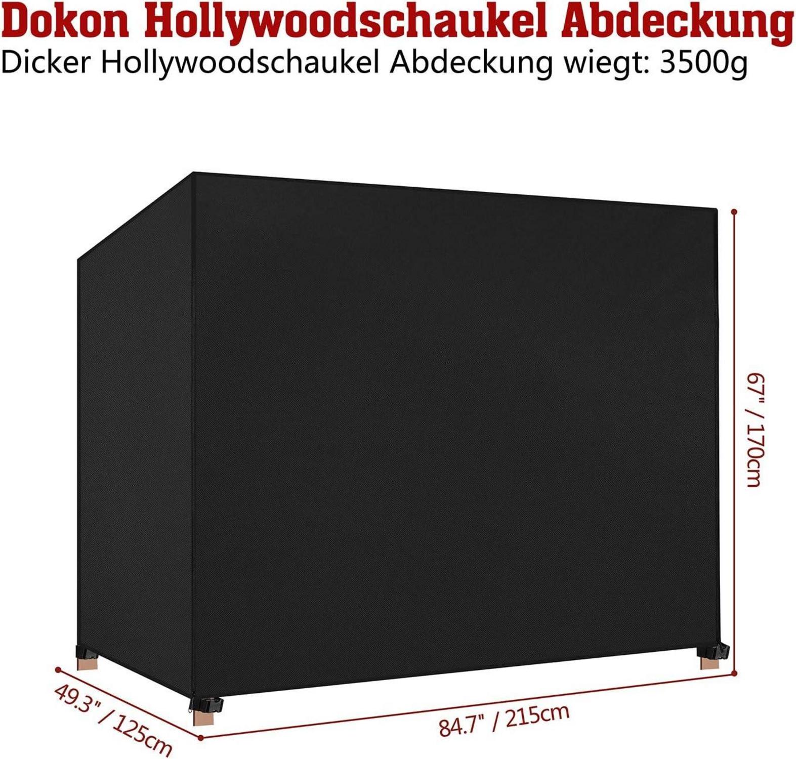 Hollywoodschaukel Abdeckung 3 Sitzer Wasserdicht Winterfest