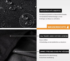 Hollywoodschaukel Abdeckung 3 Sitzer Wasserdicht Winterfest Schwarz