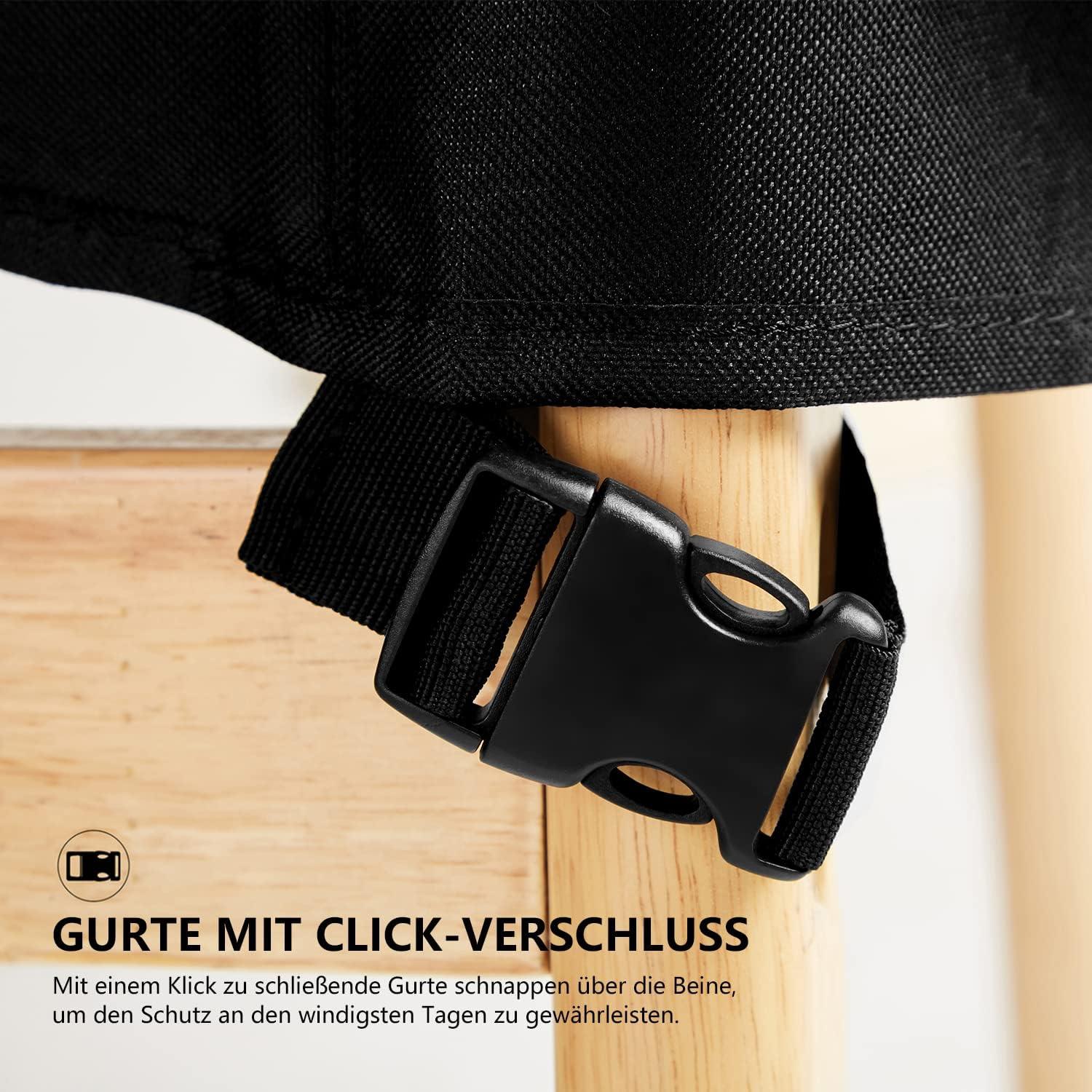 Hollywoodschaukel Abdeckung 3 Sitzer 600D Oxford Wasserdicht Schwarz