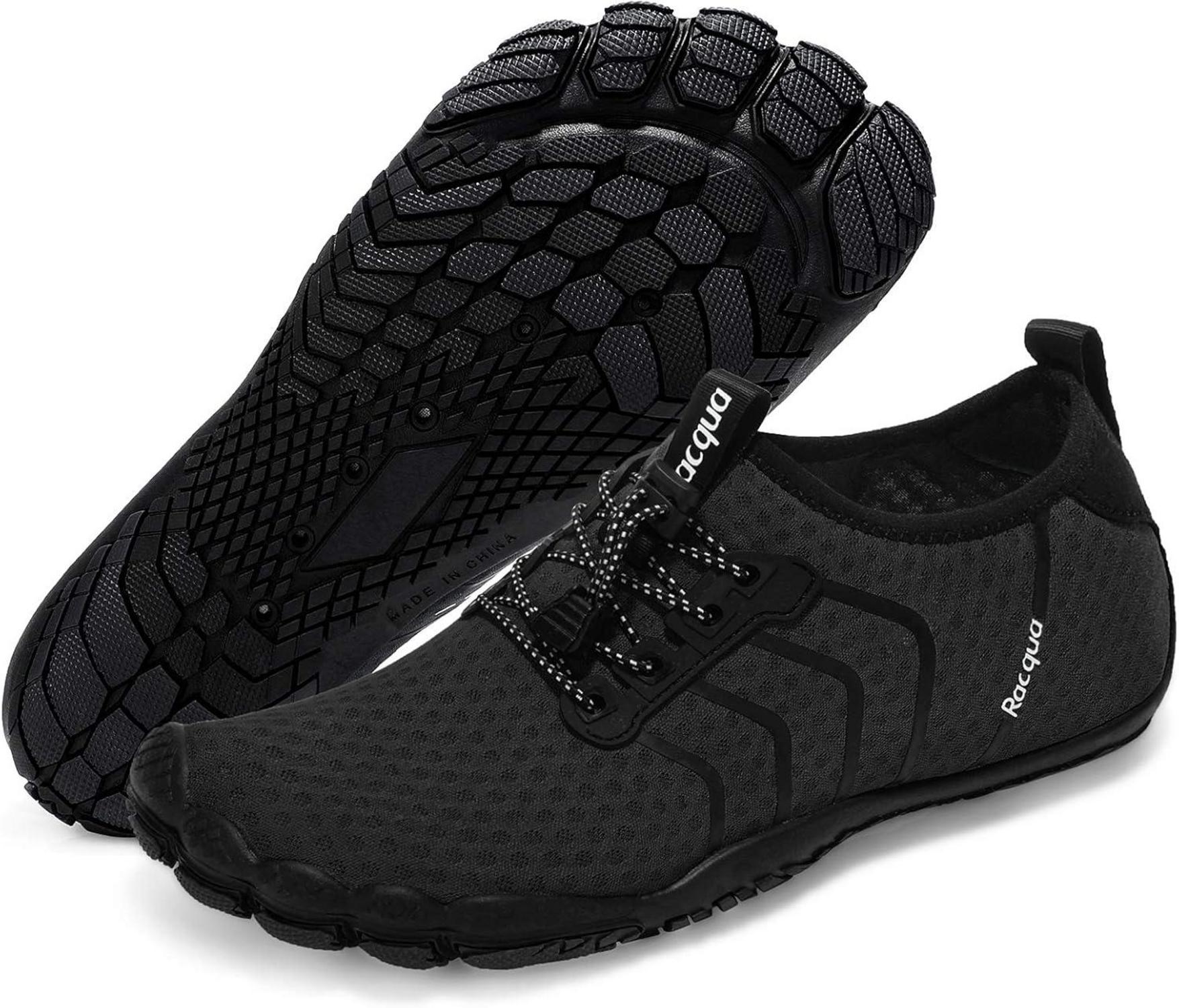 Barefoot Water Shoes Lightweight Mesh Drainage Holes Black