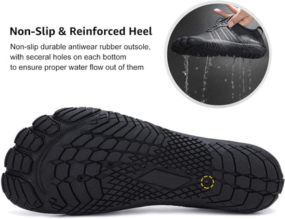Racqua Barefoot Water Shoes Men Women Quick Dry Black EU 35