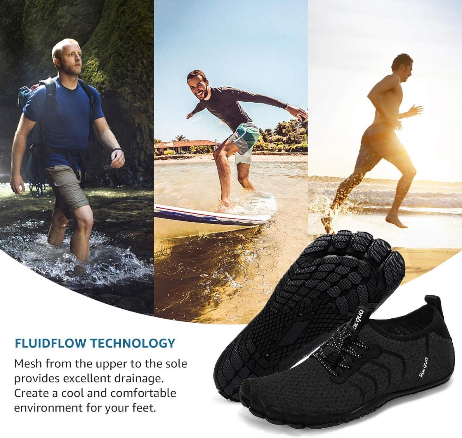 Barefoot Water Shoes Men Women Racqua Comfort Mesh for Outdoor