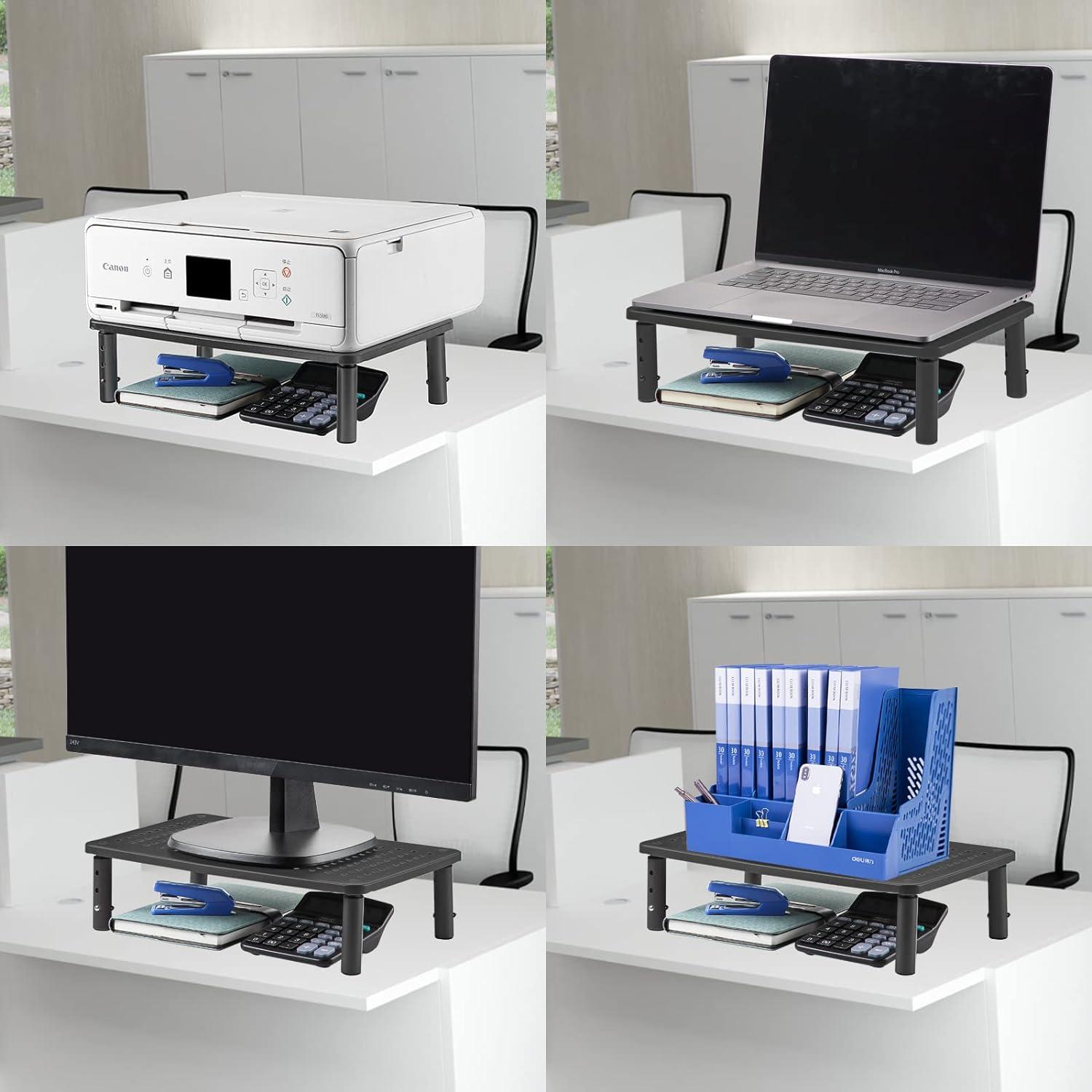 Monitorständer höhenverstellbar mit Lüftungsdesign - Schwarz