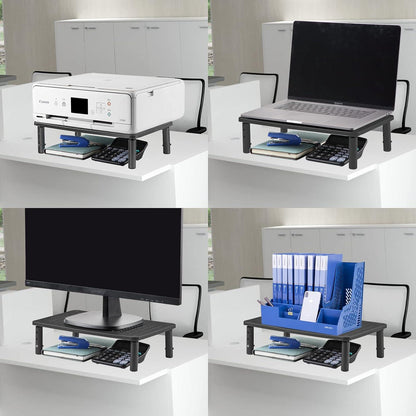Monitorständer höhenverstellbar mit Lüftungsdesign - Schwarz