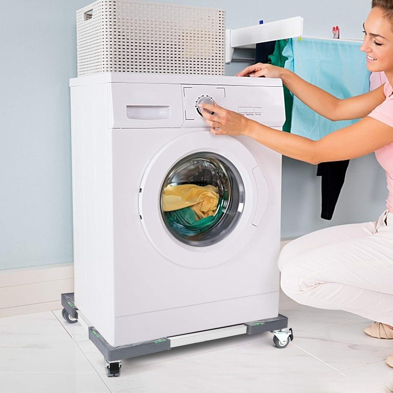 Waschmaschinen Untergestell mit Rollen 200KG Bärenlast 40-62cm Grau