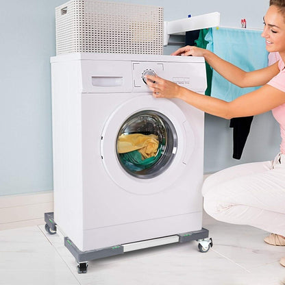 Waschmaschinen Untergestell mit Rollen 200KG Bärenlast 40-62cm Grau