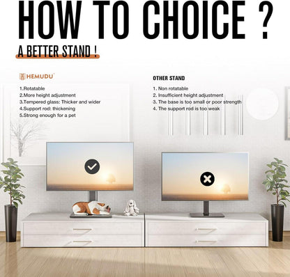 Universal TV-Ständer 27-60 Zoll höhenverstellbar gehärtete Glasplatte 40 kg VESA 100x100-400x400 Kaufland