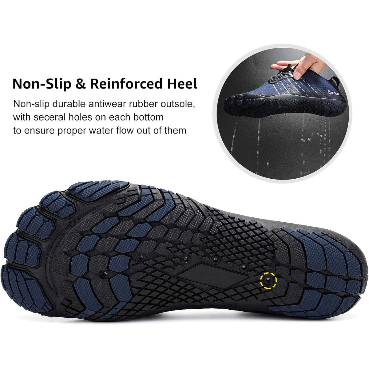 Aqua Schuhe Herren Damen Blau Schnelltrocknend Barfußgefühl