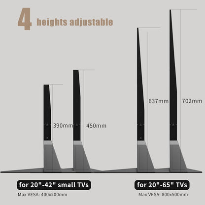 Universal TV Standfuß Höhenverstellbarer Ständer 22-65 Zoll