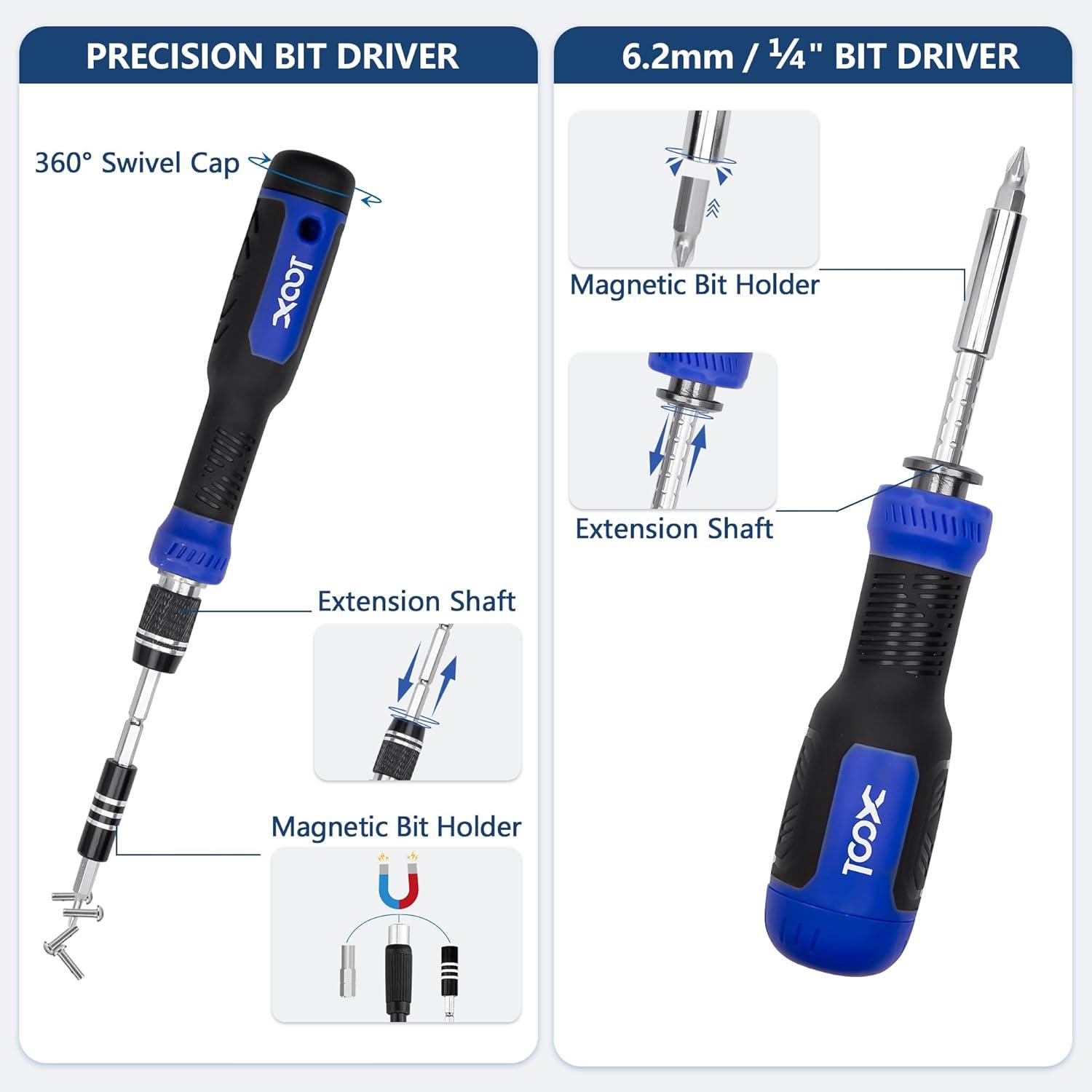 Schraubendreher Set 200 in 1 Magnetisch Mini Reparatur Werkzeug Kit