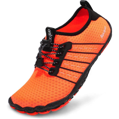 Aqua Schuhe Herren Damen Orange Barfuß-Gefühl Schnelltrocknend