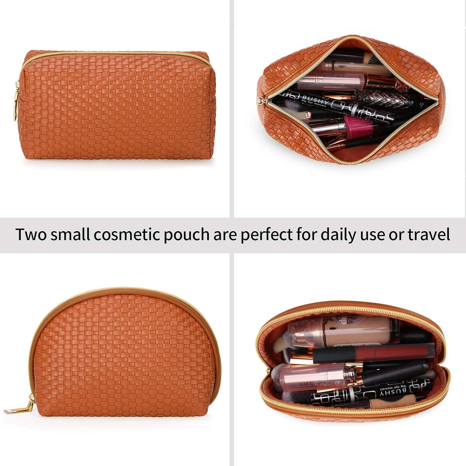Kosmetiktasche Make Up Tasche Kulturbeutel, 3er-Set, wasserfest, PU-Leder, große Kapazität