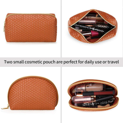 Kosmetiktasche Make Up Tasche Kulturbeutel, 3er-Set, wasserfest, PU-Leder, große Kapazität