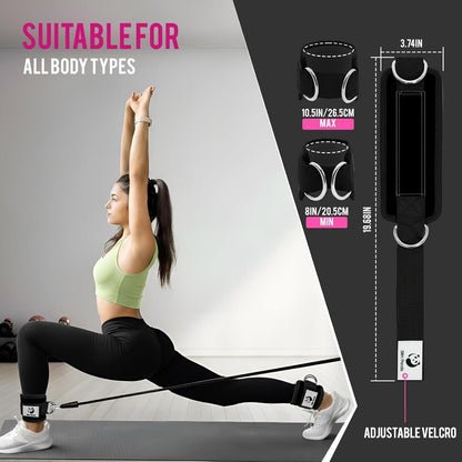 Premium Fußschlaufe Kabelzug Fitness Anklestraps verstellbar