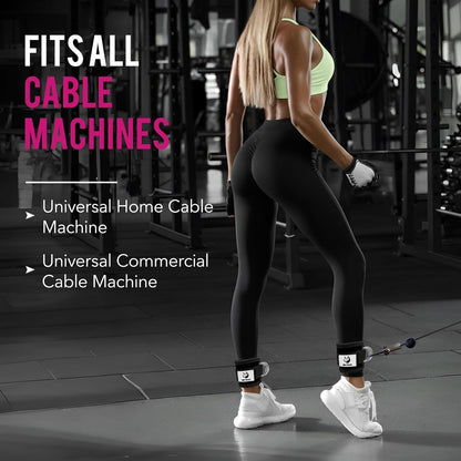 Premium Fußschlaufe Kabelzug Fitness Anklestraps verstellbar