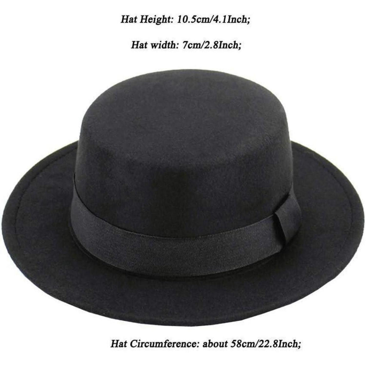 Schwarzer Fedora Hut – Klassisch & Elegant