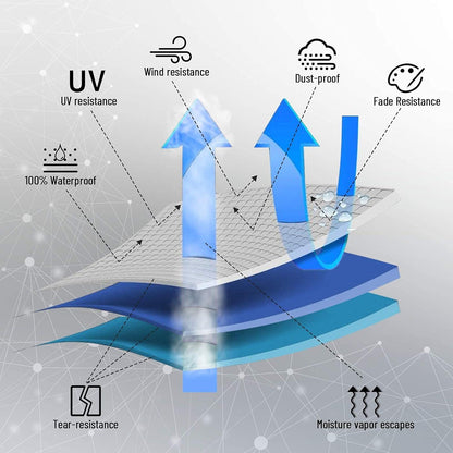 Tischtennisplatte Abdeckung Outdoor, wasserdicht 420D Schwarz