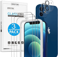 Schutzfolie für iPhone 12 mit Rahmen-Installationshilfe und Kamera