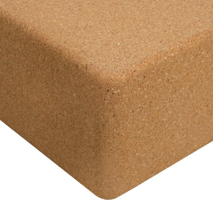 Yoga Block Kork 2er Set Naturkork Blöcke Pilates Training-Anfänger