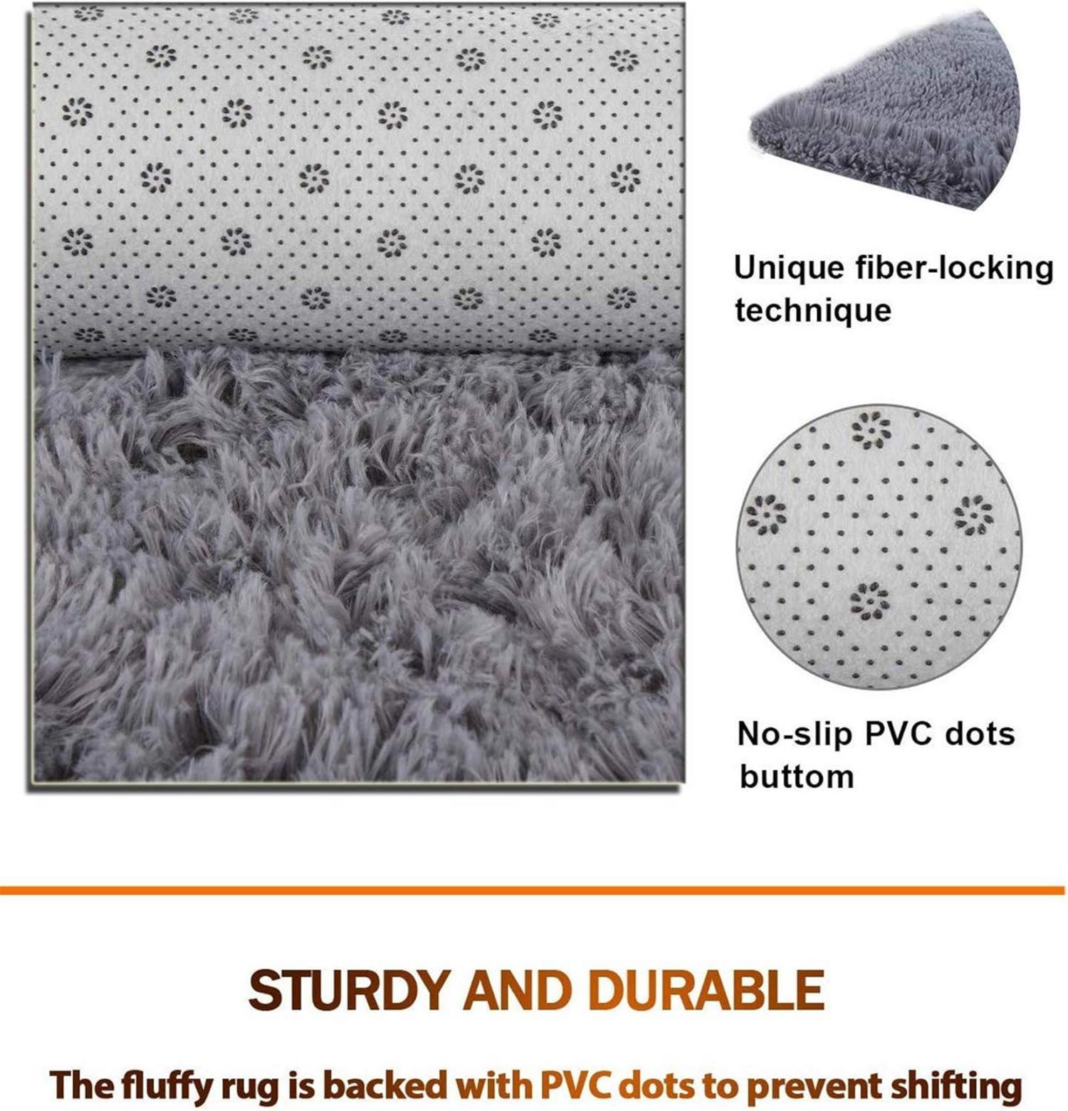 Weicher Shaggy Teppich Khaki 230x300 cm anti-rutsch