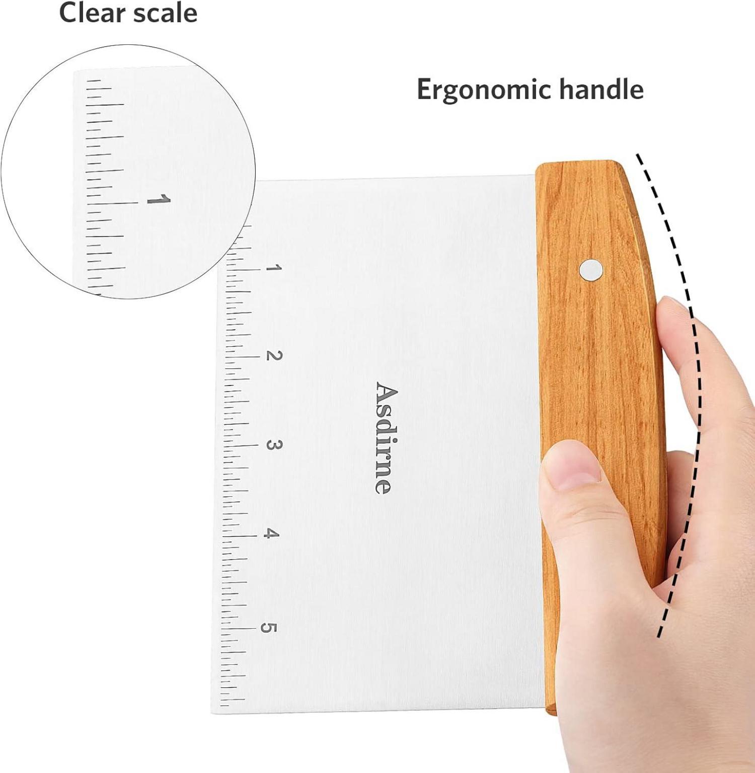 Teigschaber Edelstahl Holzgriff Gebäckschaber 15CM