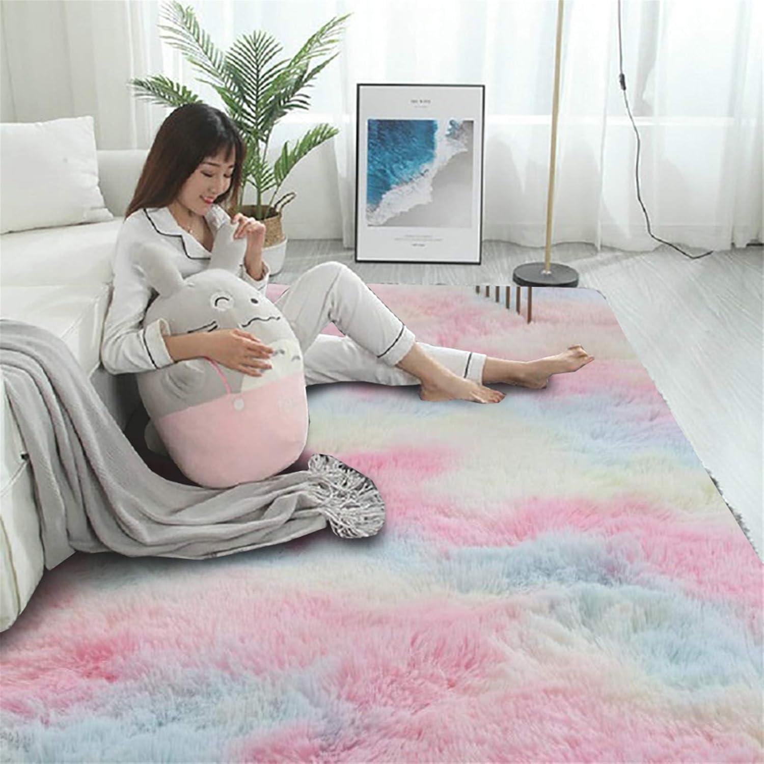Aujelly Soft Area Rug Shaggy Teppich Bunt 180x270cm