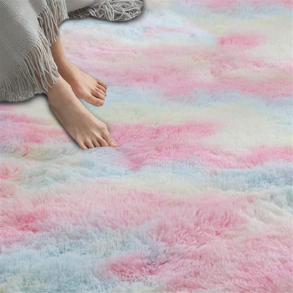 Aujelly Soft Shaggy Teppich 180x270 cm Flauschige Bunte Anti-Rutsch