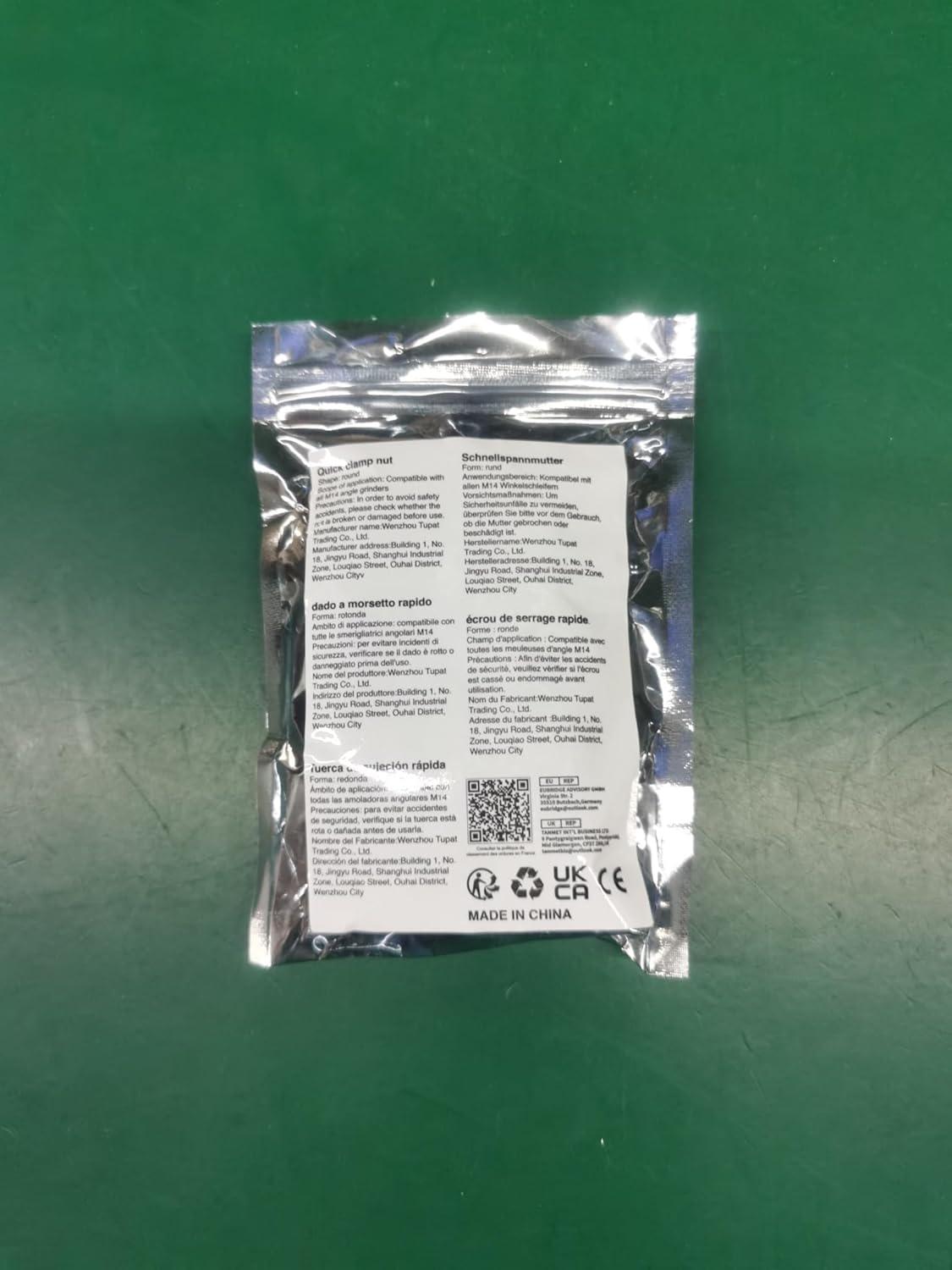 Ventvinal Schnellspannmutter SDS Clic M14 für Winkelschleifer - Schwarz