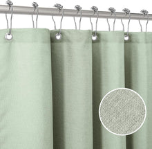 Leinen Duschvorhang Wasserdicht Anti-Schimmel 182x182 cm Salbeigrün