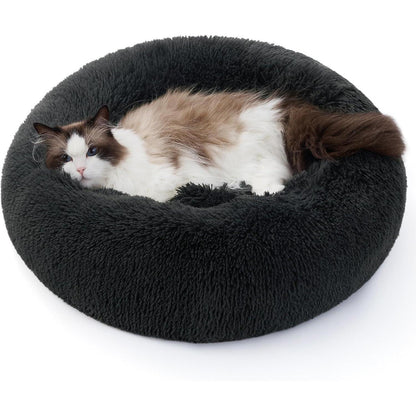 Hundebett kleine Hunde Katzenbett waschbar Ø 50 cm Kissen