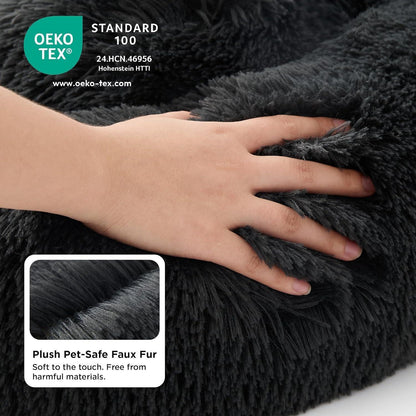 Hundebett kleine Hunde Katzenbett waschbar Ø 50 cm Kissen