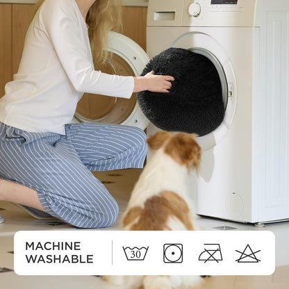 Hundebett kleine Hunde Katzenbett waschbar Ø 50 cm Kissen