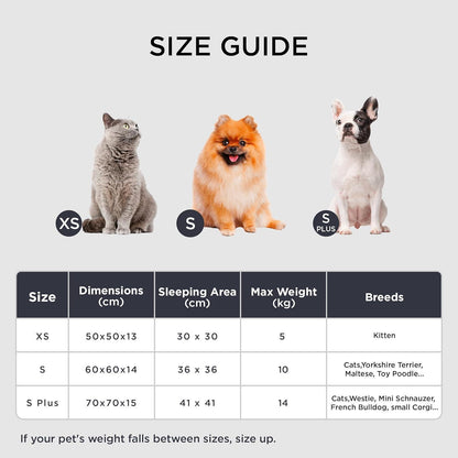 Hundebett kleine Hunde Katzenbett waschbar Ø 50 cm Kissen