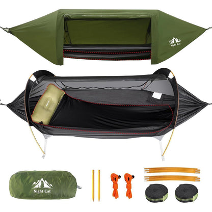 Hängemattenzelt für 1 Person mit Moskitonetz und Regenschutz